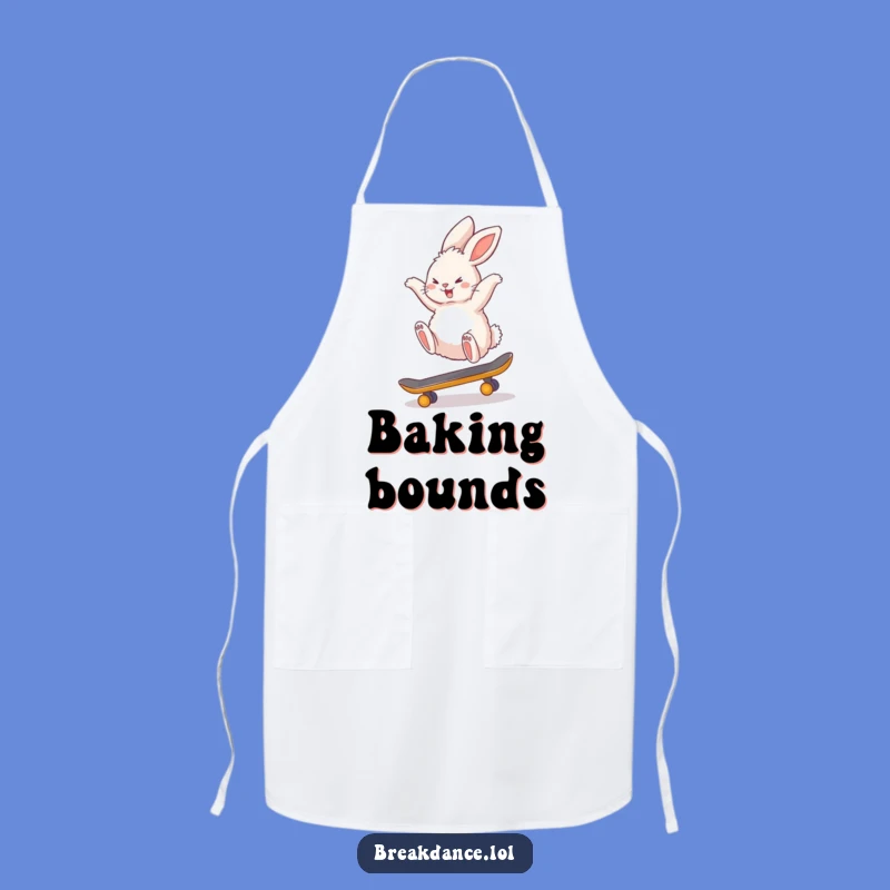 Funny Bunny Skateboard Backflip Apron - Cook with Radical Fun!
