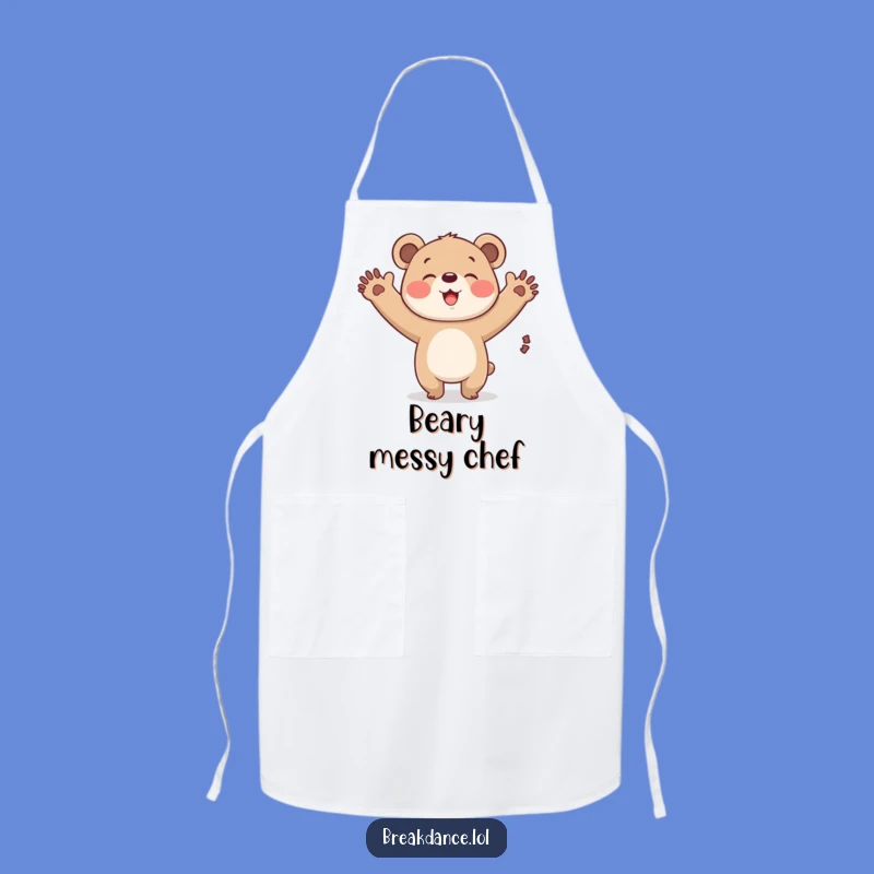 Funny Bear Cub Windmill Apron: Playful Kitchen Gift for Cooks