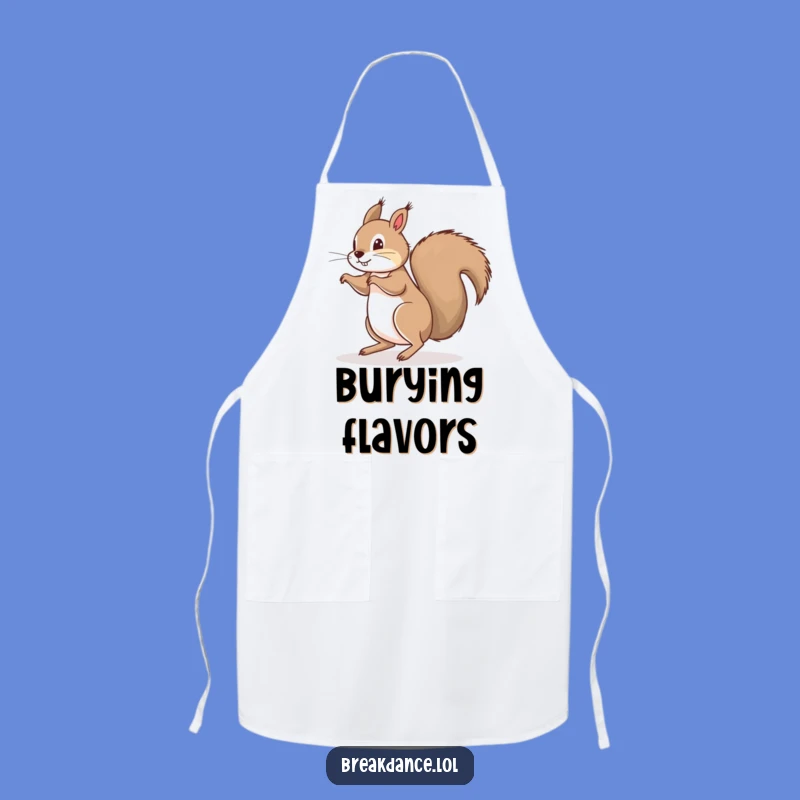 Funny Squirrel Floor Spin Apron - Cook with Nutty Flair!