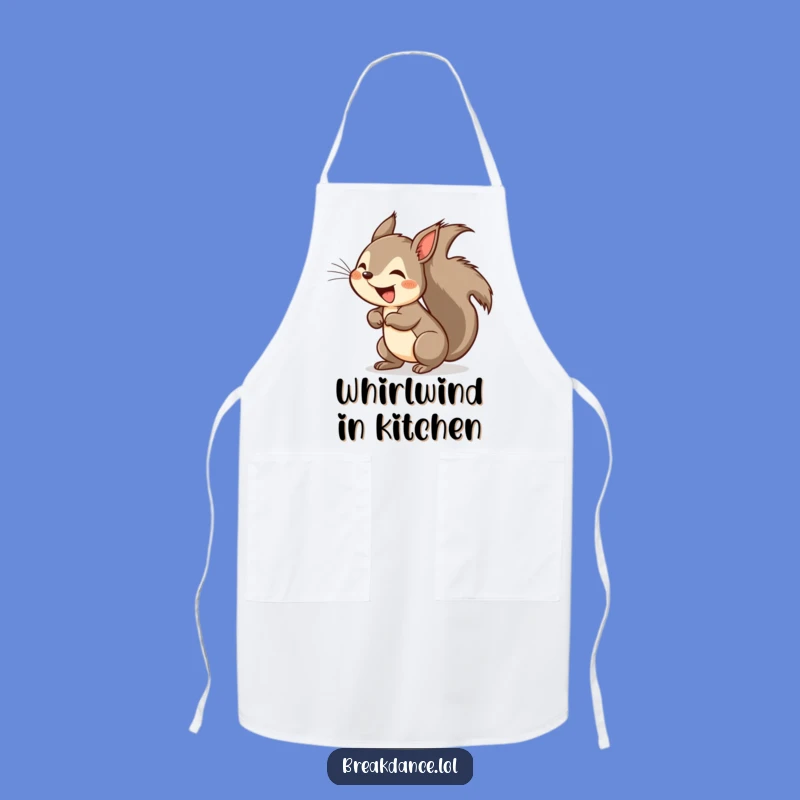 Funny Squirrel Headspin Apron: Playful Kitchen Gift for Chefs