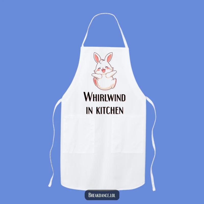 Funny Chef Bunny Spinning Apron, Cute Rabbit Kitchen Wear for Giggle-Inducing Cooking