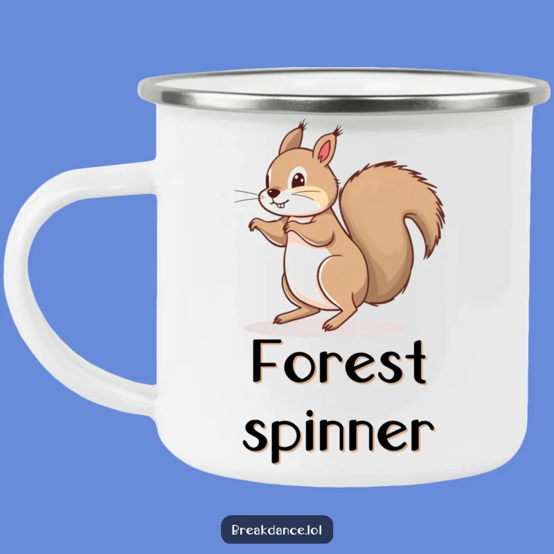 Funny Squirrel Floor Spin Camping Mug - Adventure Fuel!