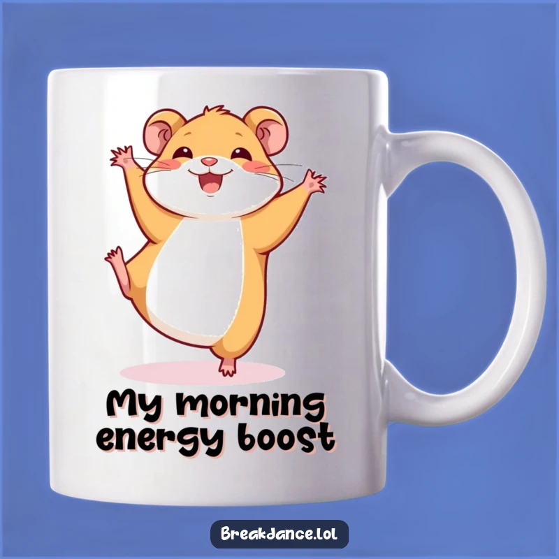 Funny Hamster Cartwheel Mug: Energetic Pet Lover Gift for a Laugh