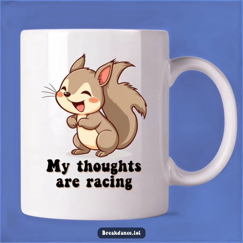 Funny Squirrel Headspin Mug: Hilarious Cartoon Squirrel Gift for Energetic People