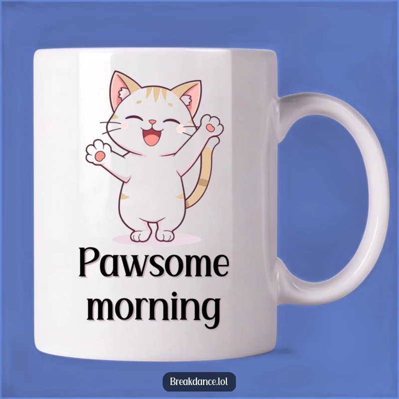 Funny Cat Freeze Pose Mug, Hilarious Feline Acrobatics Gift for Cat Lovers