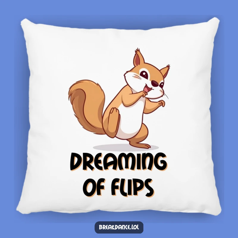 Funny Squirrel Pillow: Cozy Cartwheel Comfort, Adorable & Hilarious Gift!