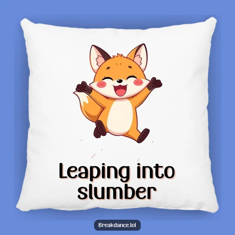 Funny Fox Pillow: Cozy Leap Comfort, Adorable & Hilarious Gift!