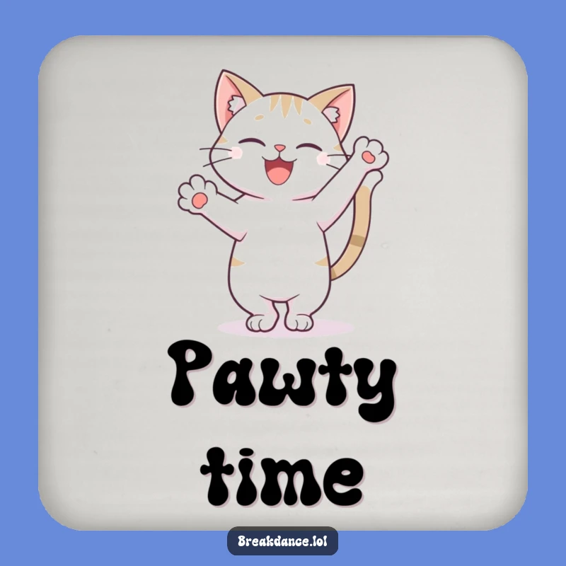 Funny Cat Freeze Pose Coasters, Feline Drink Mats for Chic Table Protection