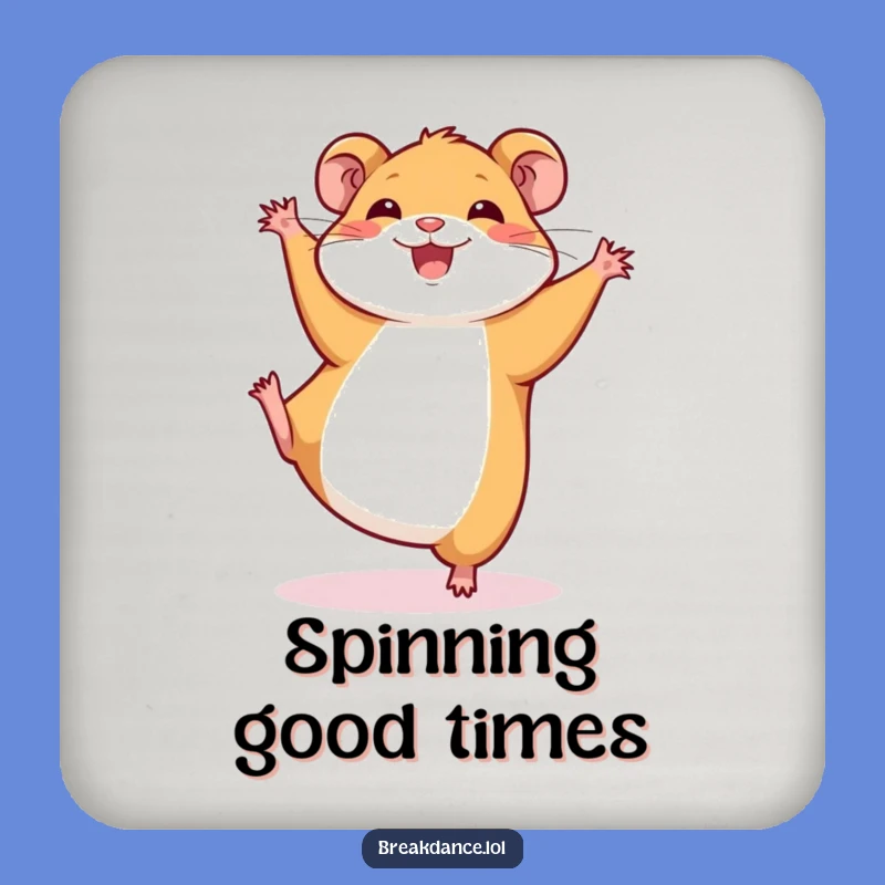 Funny Hamster Cartwheel Coaster: Protect Surfaces with Playful Humor