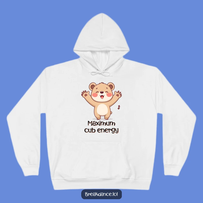 Funny Bear Cub Windmill Hoodie: Cozy and Playful Cartoon Cub Gift