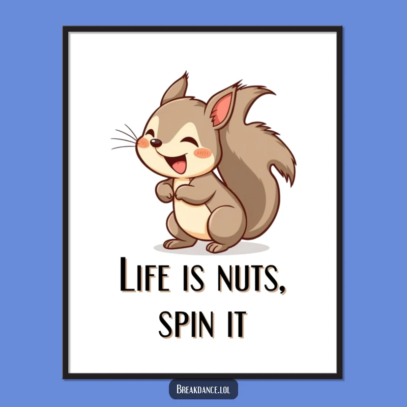 Free Printable Squirrel Wall Art: Headspin Whimsy - Humorous Downloadable Decor