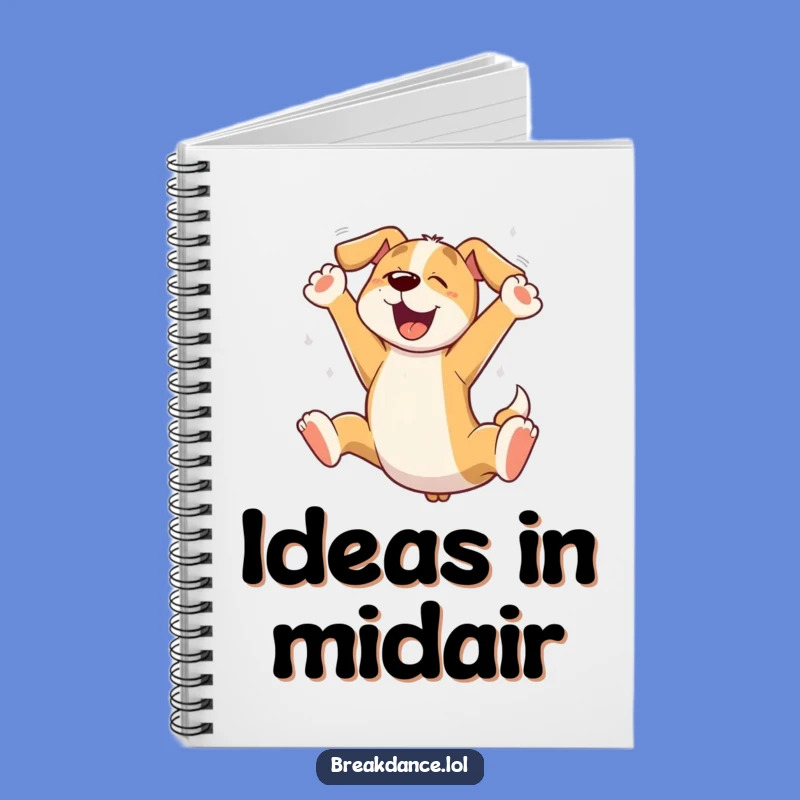 Funny Dog Leaping Notebook: Jot Down Ideas with this Playful Pup