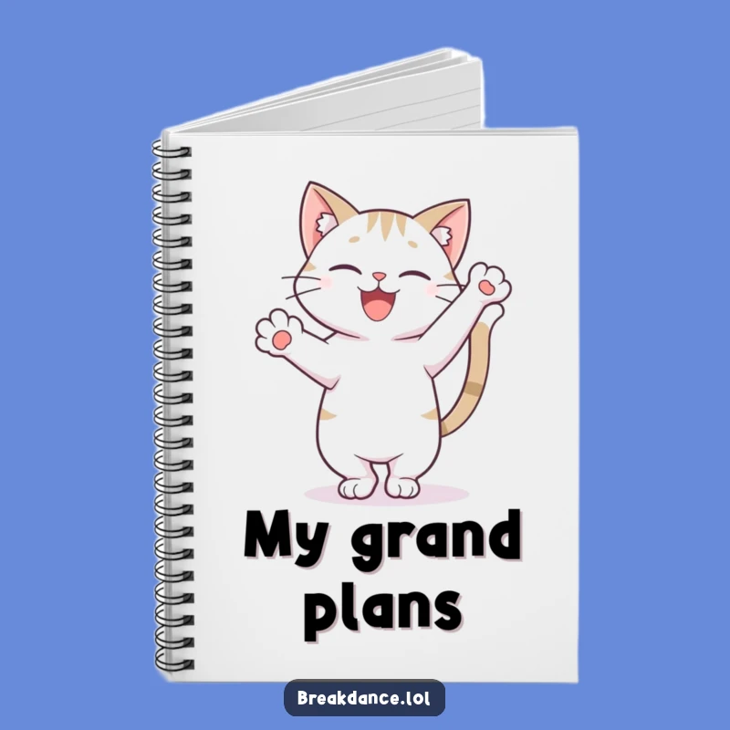 Funny Cat Freeze Pose Notebook, Feline Journal for Cool Notes and Ideas