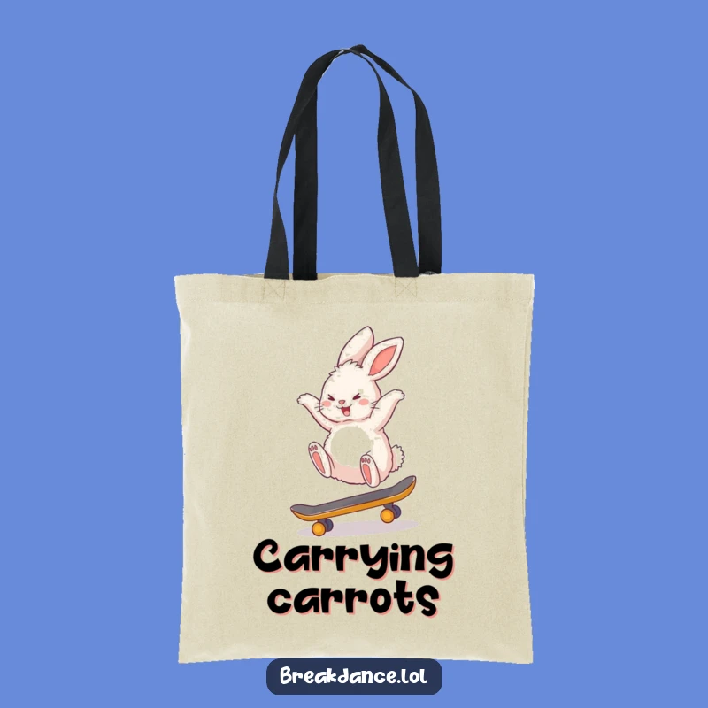 Funny Bunny Skateboard Backflip Tote Bag - Carry Your Cool!
