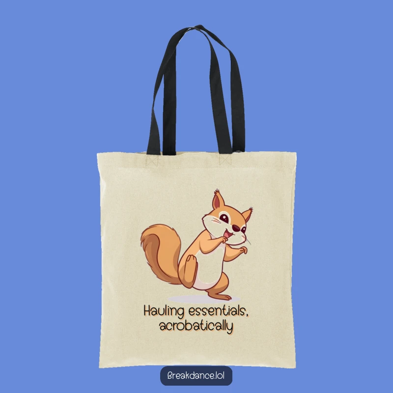 Funny Squirrel Tote Bag: Determined Cartwheel, Stylish & Hilarious Gift!
