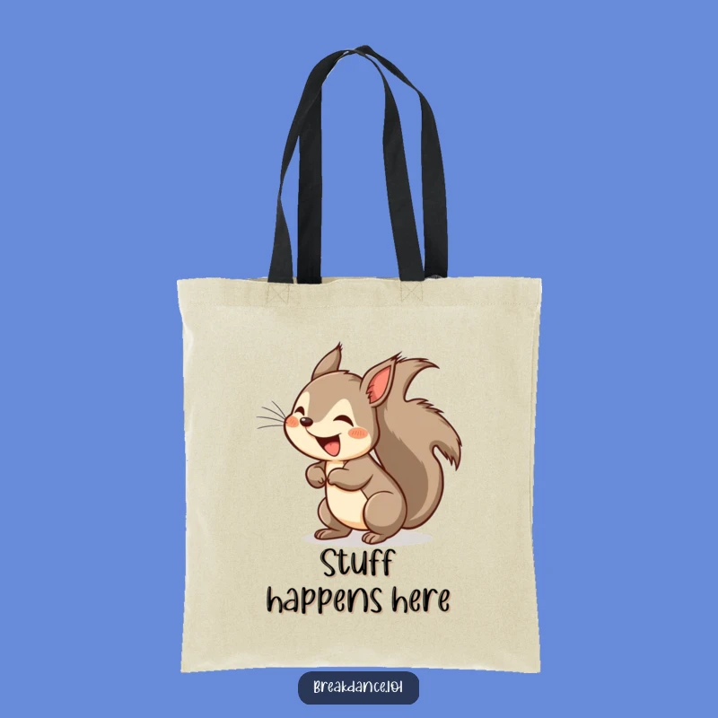 Funny Squirrel Headspin Tote Bag: Practical and Playful Squirrel Accessory
